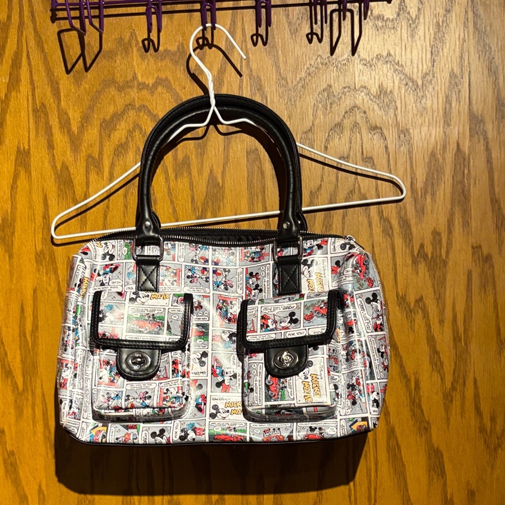 Disney Mickey and Minnie Comic Print Shoulder Bag